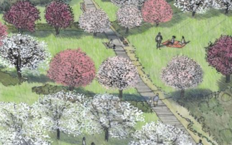 Artist impression of the London Blossom Garden