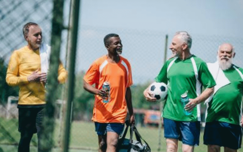 A group playing walking football | Hillingdon Today