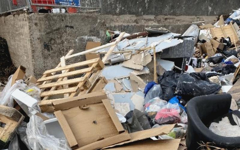A pile of rubbish dumped at Harefield Civic Amenity Site | Hillingdon Today