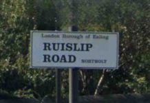 Man Arrested After Fatal Northolt Crash: Police Urge Witnesses to Come Forward Ruislip Road steet sign | Hillingdon Today