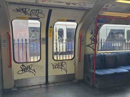 Central line graffiti TfL response | Hillingdon Today