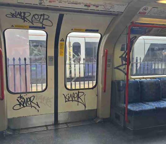 Graffiti Surge on Central Line Prompts Call for Action from London Assembly Member Central line graffiti TfL response | Hillingdon Today