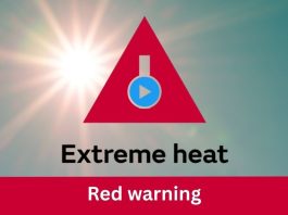 Met Office Issues Third Consecutive Red Warning for Extreme Heat Met Office Red Warning sign