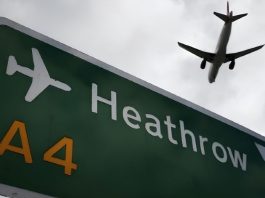 Council challenges Heathrow expansion policy over lack of refusal route A4 Heathrow sign with plane